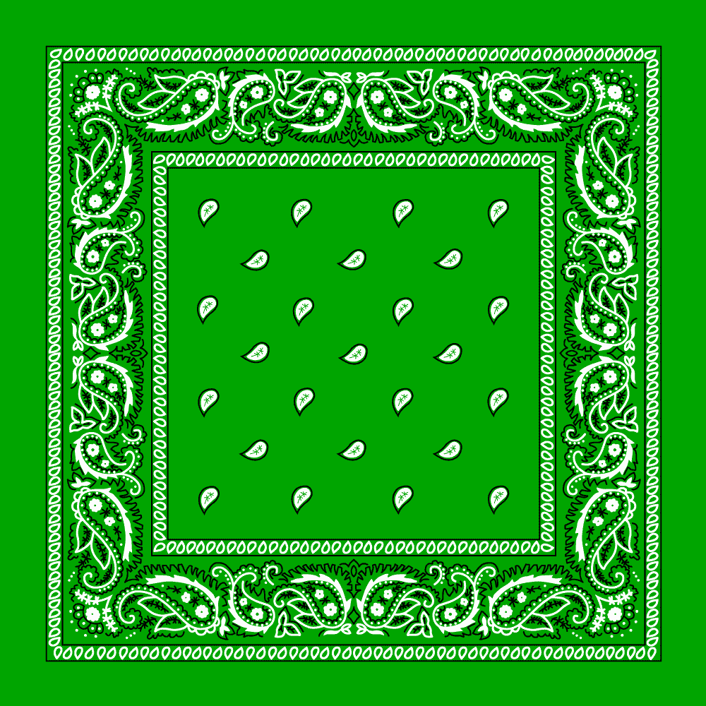 Kelly Green Paisley Bandana Pezzo Singolo 22x22 cd51e5f3 8970 404a a975 15319e498060 1.af1bc9aa573b0d962222a501a094fdbe