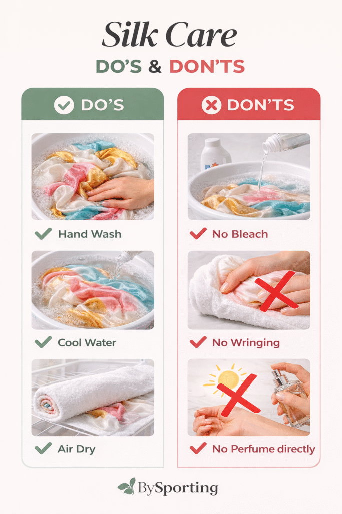 How to Wash & Care for Your Silk Scarf — Expert Guide (2025 Update) 5 Printable checklist for silk scarf care and washing dos and donts