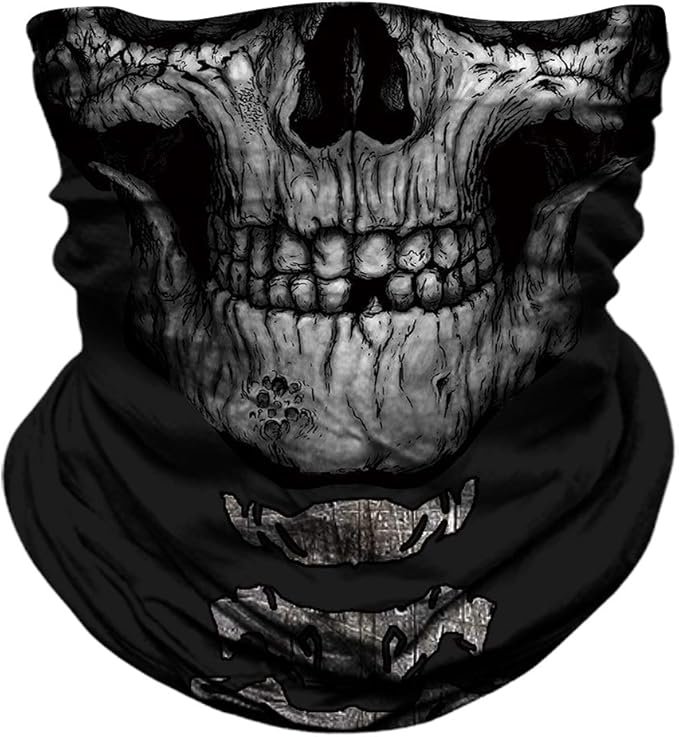 3D Realistisches Totenkopf-Gesichts-Bandana