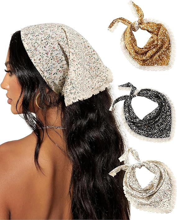 Boho Leaf Floral Mix floral bandanas