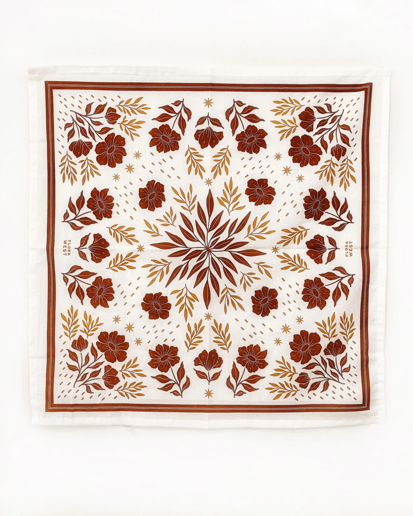 Floral Botanical Prints Western Bandana