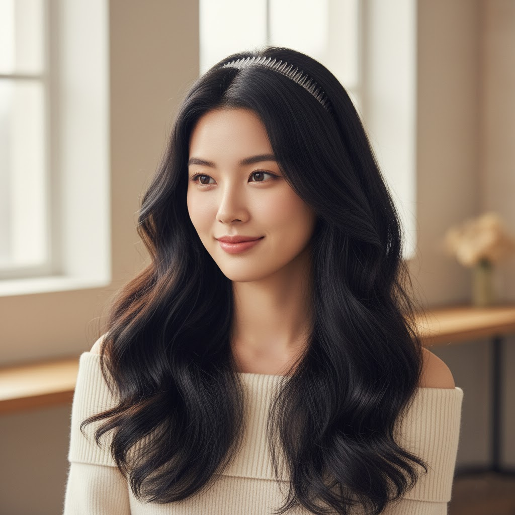 The Ultimate Guide: 9 Ways to Style Long Hair with Headband 4 0C148353491F3AA0469005CCAA1D138B