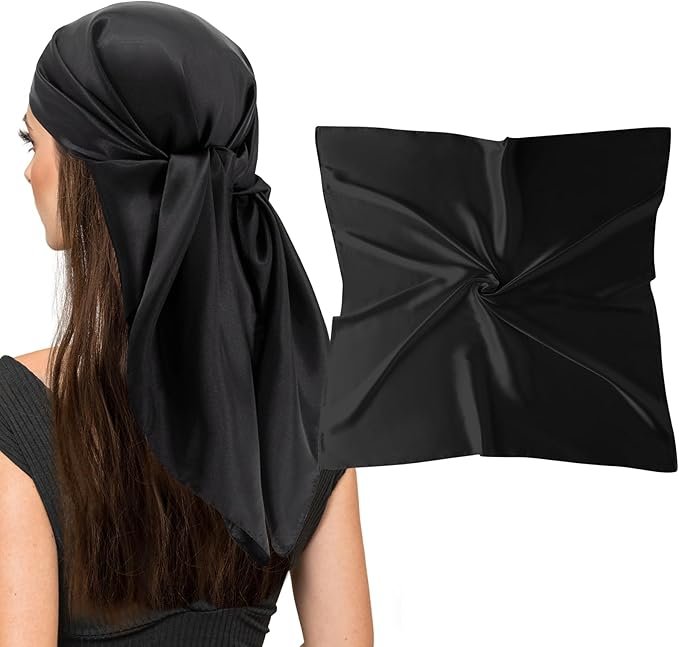 black satin scarf