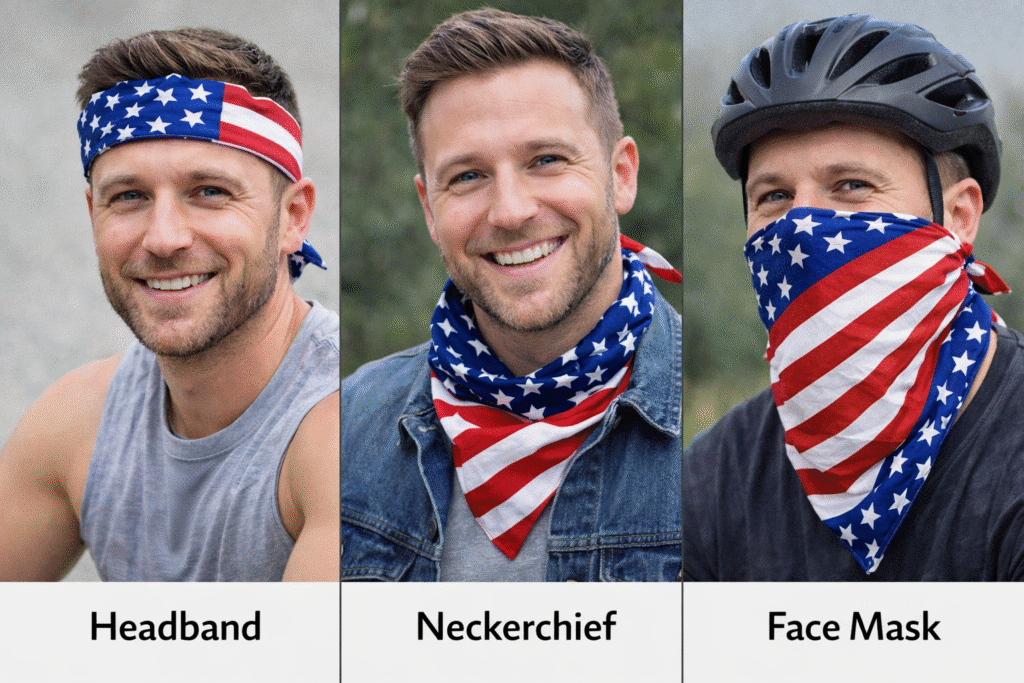 More Than Just Stars & Stripes: The Ultimate Guide to Finding a USA Bandana That Can Actually Handle an Adventure 3 How to wear usa bandana styles