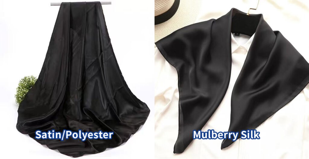 The Ultimate Guide to the Black Silk Scarf Why It’s the “Little Black Dress” of Accessories 2 Satin black scarf vs.Silk black scarf