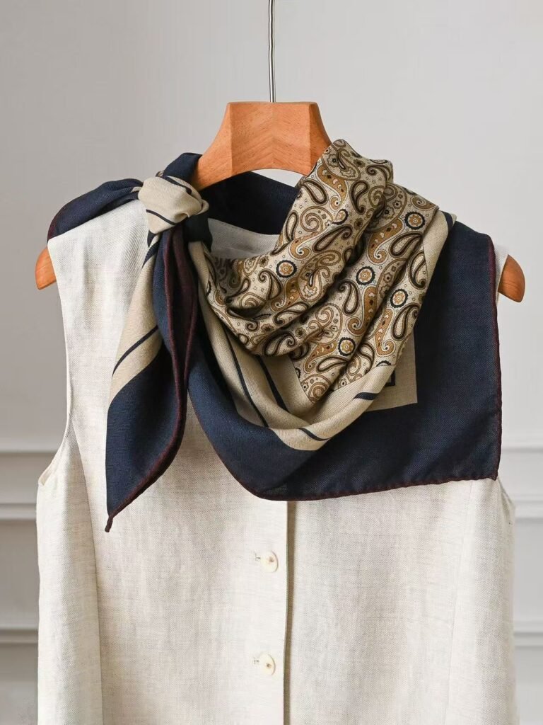 chic side knot style for triangle scarf