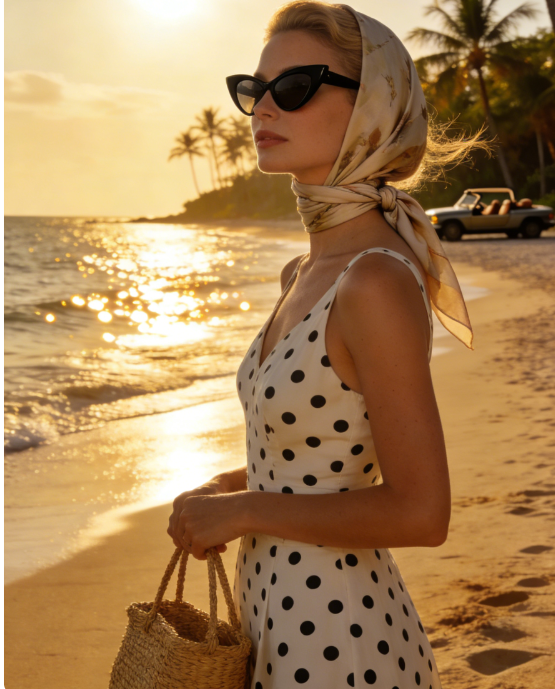 10 Chic Ways to Tie a Silk Scarf 2 vintage style grace kelly silk head scarf styling